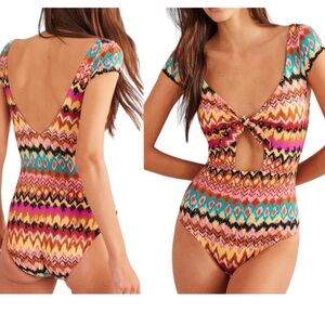 Boden Patterned One-Piece Swimsuit